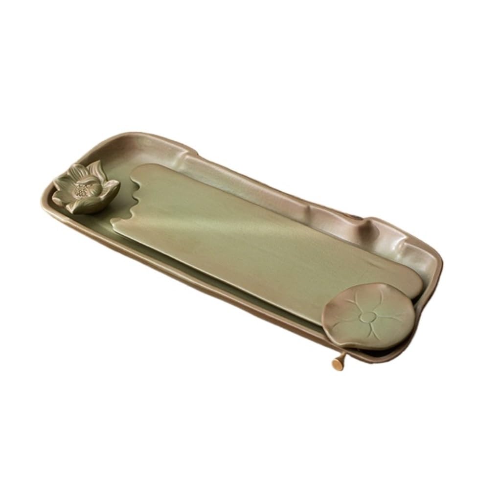 GTHTUHFD Kung Fu Tea Tray Ceramic Tea Tray Household Kung Fu Tea Set Chinese Style Tea Making Tray With Drainage And Water Storage Tea Room Tray
