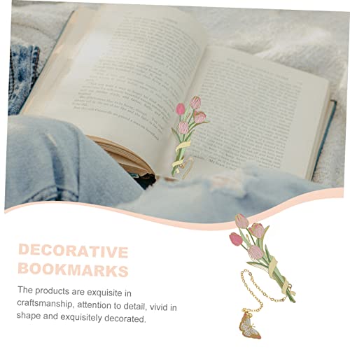 NUOBESTY 2piezas Marcadores De De Metal Diseño Floral Adornos De Hollow-out Para y Profesionales Para y Bibliotecas
