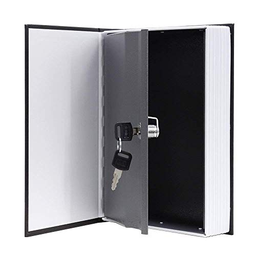 Image of Secret Book Safe Stainless Steel Hidden Safe Book Dictionary Jewelry Box with 2 Keys, Storage Vault Box, Jewellery Locker, Cash Locker for Home and Office (18 x 12 x 5.5 cm) Multicolor Pack-1