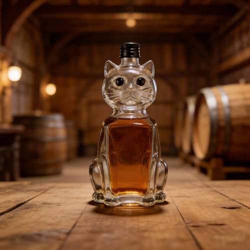 Bouteille de whisky scellée en forme de chat pour présentation de table de salon - 7