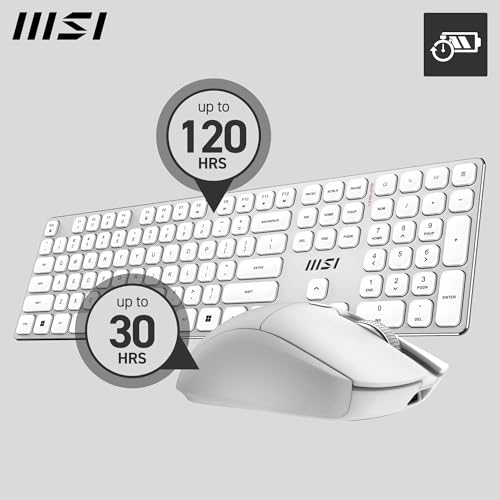 Combo inalámbrico MSI Forge K210 recargable con sensor óptico para optimizar tu espacio de trabajo 6