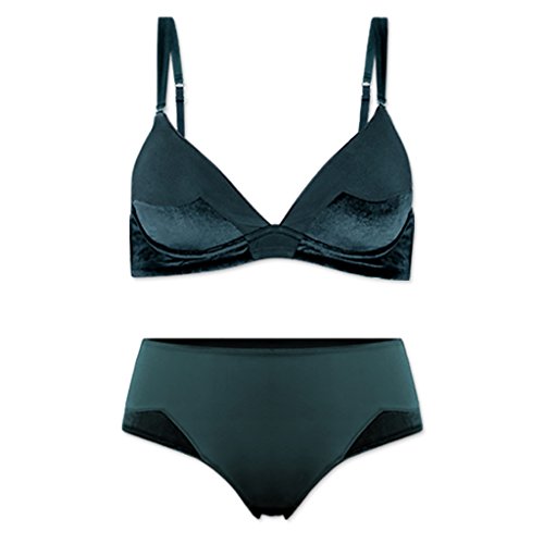 Soutien-gorge Wenjun ensemble de sous-vêtements en nylon bleu M - 2