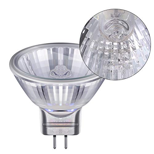 Mudder 10 Pieces Halogen Light Bulbs Mr11 12V Ftd Halogen Spotlight Bulbs, Gu4 Bi-Pin Base, Glass Cover, Warm White 2700K Dimmable Precision Halogen Reflector Fiber Optic Light Bulb (20 Watt) #TOP4