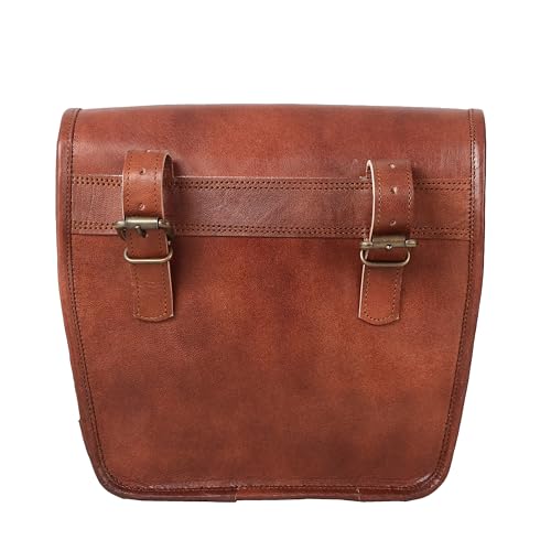 Bolsa de Cuero para Motocicleta, Alforjas Laterales, Marrón miniatura 3