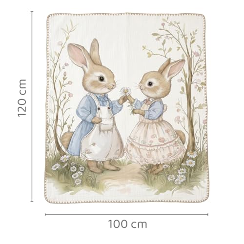 Image of haus & kinder Muslin Blanket for New Born Baby, Soft Breathable Baby Blankets Newborn, Baby Blanket for 0-2 Years, Baby Blanket for Crib Nursery & Stroller, New Born Baby Essentials | Meadow Mates