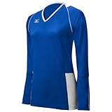 Mizuno Klassisches Kailua Langarm-Trikot für Damen M Royal/Weiß