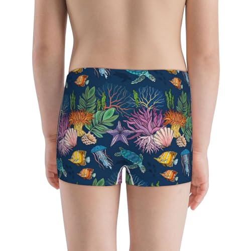 Boys' Cotton Boxer Brief Soft Underwear-Undersea Animals3