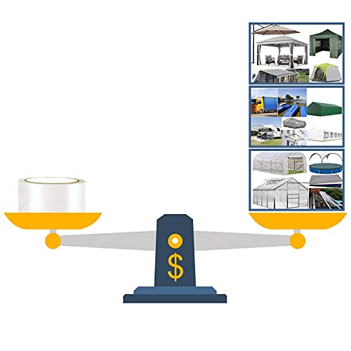 Image of Clear Repair Tape, Waterproof & Airtight, Transparent, 2 inch x 16.4ft, For PVC, Vinyl, Canvas, Leather, Glass, Rubber