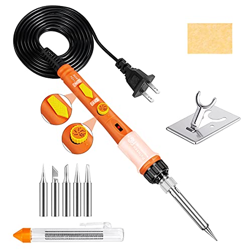 Soldering Iron Kit, Putusen 60W Professional Soldering Irons Welding Tool with Adjustable Temperature 392 to 842â„‰, 5 Soldering Iron Tips, Solder Wire, Soldering Iron Stand for Welding Repairing