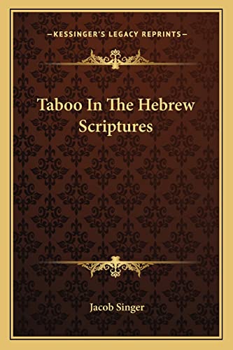 Taboo In The Hebrew Scriptures