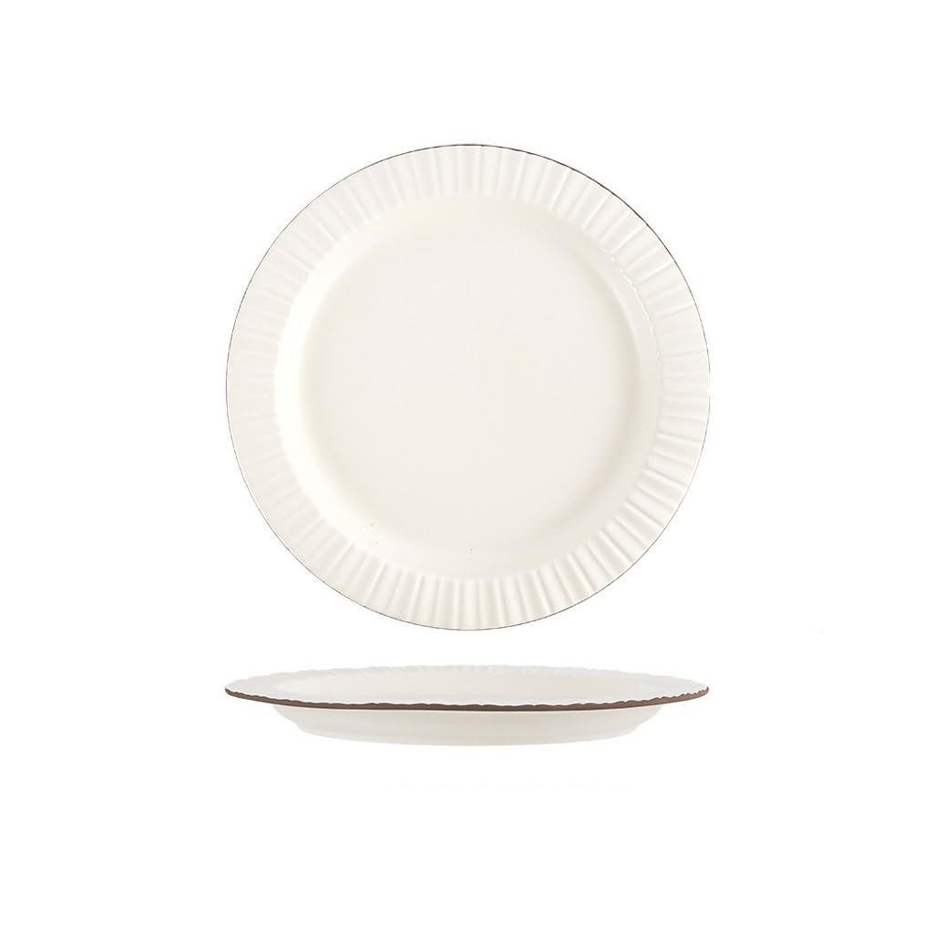 GFHTRELY Dinner Tray Nordic Ceramic Plate Dish Plate Home Steak Plate Western food Plate Hotel Restaurant Dessert Plate Side Dish Plate Dinner Plate