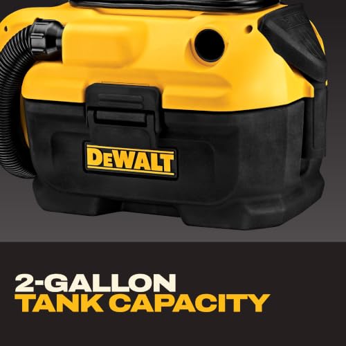 Image of DEWALT 20V MAX Shop Vacuum Wet and Dry, Shop Vac 2 Gallon, Cordless and Corded Wet Dry Vacuum Cleaner, Wide Nozzle, Hepa Filter, Tool Only (DCV581H)