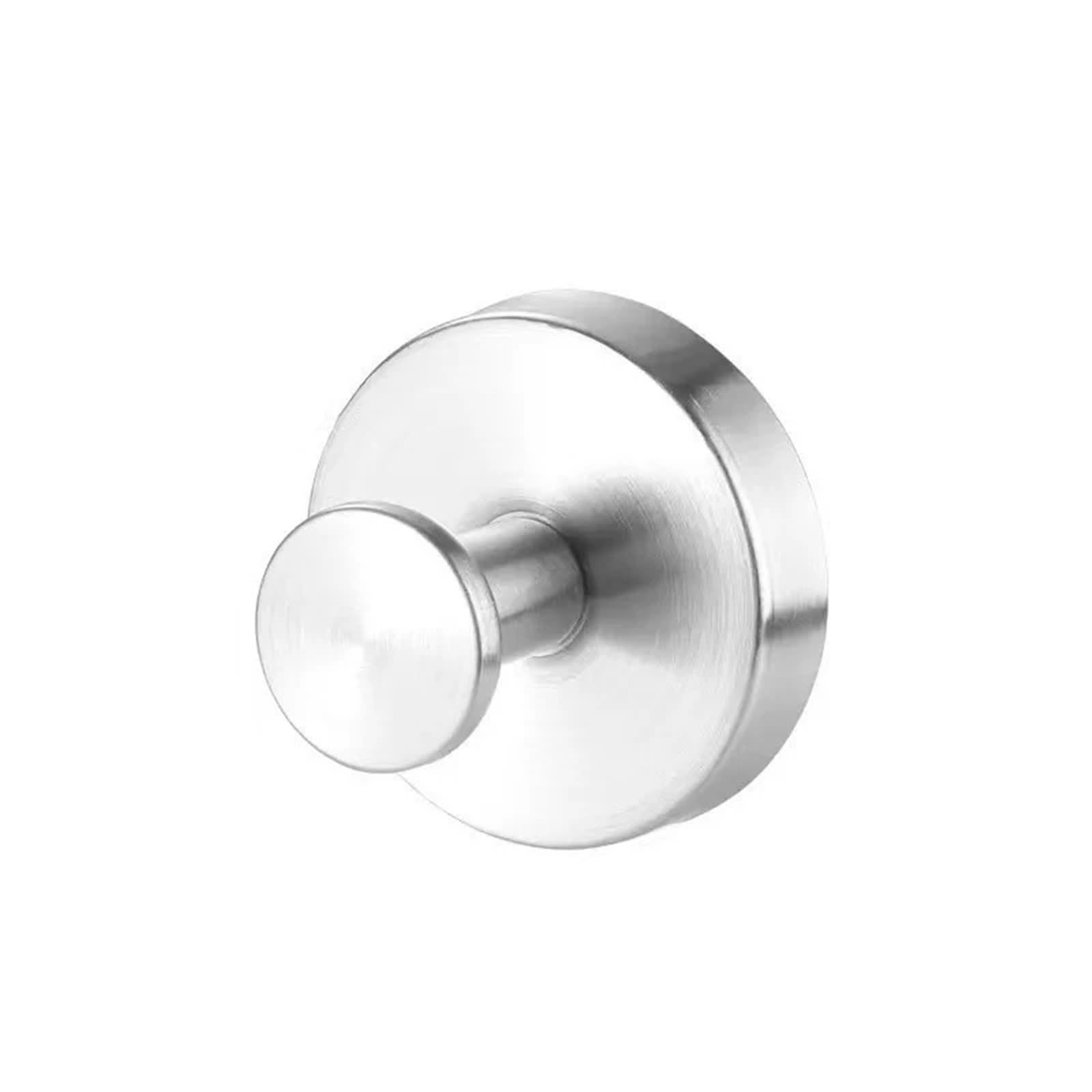 YUSUZH 6Pcs Stainless Steel Suction Cup Hooks for Shower Bathroom Hanging Towels Robe Loofah Hook for Glass Doors Mirrors for Bathroom & Kitchen(Sliver)