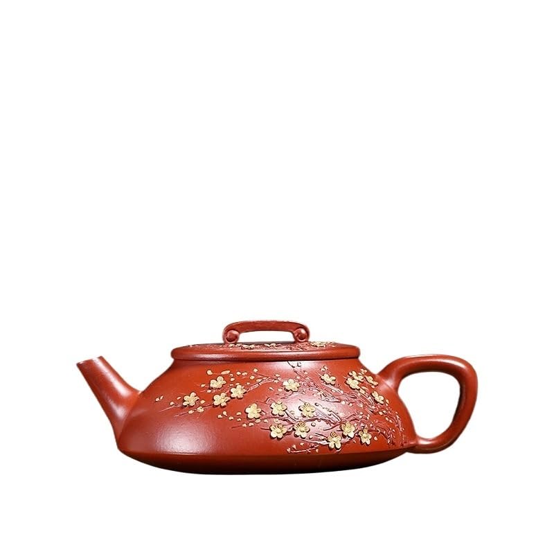 Théière en Argile Violette 200 ML, fabriquée à la Main, avec Filtre, en Terre Crue et avec infuseur à thé Chinois Zisha.