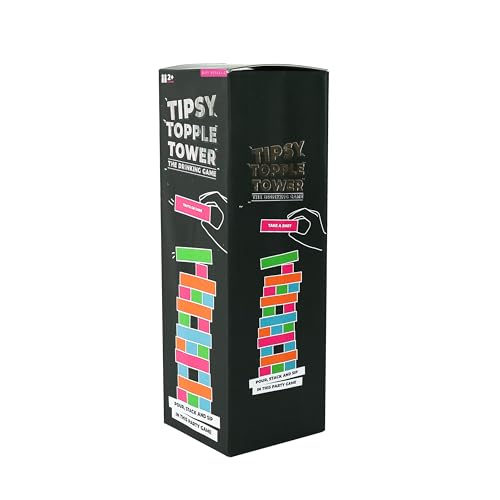 Gift Republic Tipsy Topple Tower - Fun Adult Drinking Game, Multicoloured, Piccolo-Mediano - Image 3
