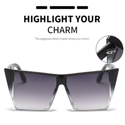 SPOAVGYZ-Oversized Sunglasses Women's Fashion Jelly Color Sun Glasses Women Gradient Lens Eyewear UV4002