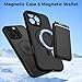 MOOYAACASE for iPhone 17 pro max Case Black， Built-in Magnetic Wallet and Full Camera Coverage case, Translucent Matte Skin, Military-Grade Protection, Wireless Charging Compatibl