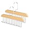 2PCS Multifunctional Non-Slip Storage Hangers, Wooden Belt Hanger Closet 8 Hooks Anti Slip Multi Hook