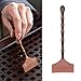 Tea Tray Cleaning Brush High Hardness Alloy Handle Soft Silicone Water Scraper Tea Tray Cleaning Sweeper (Brown)
