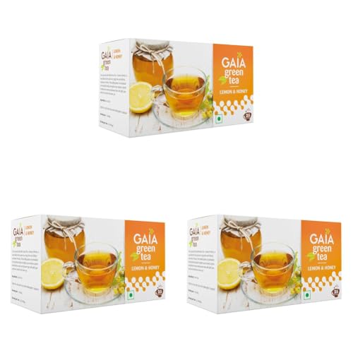 Image of Gaia Green Tea Honey & Lime 25 tea bags (Pack of 3)