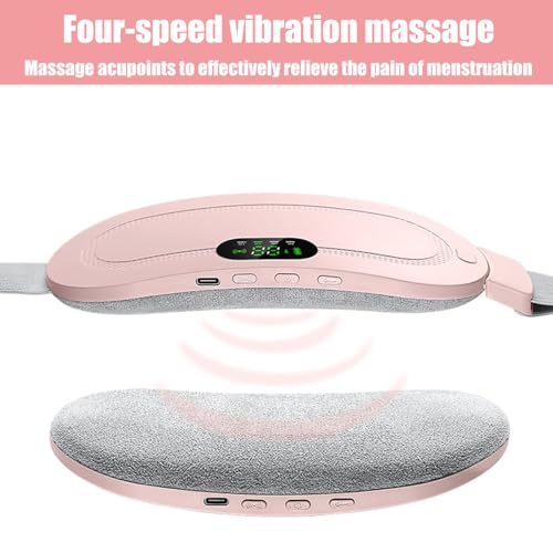 Image of Heating Pad for Period Cramps, Three-Speed Adjustment，Portable Cordless Rechargeable Heating Pad for Menstrual Pain Relief Electric Heat Belt,Gifts for Her Women Girl Wife (Pink)