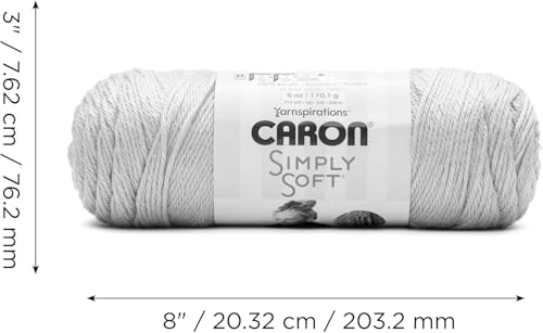 Caron Simply Soft Solid Yarn (4) ミディアムゲージ アクリル100% - 6オンス - ブルー - 洗濯機&乾燥機可 (H970039712)
