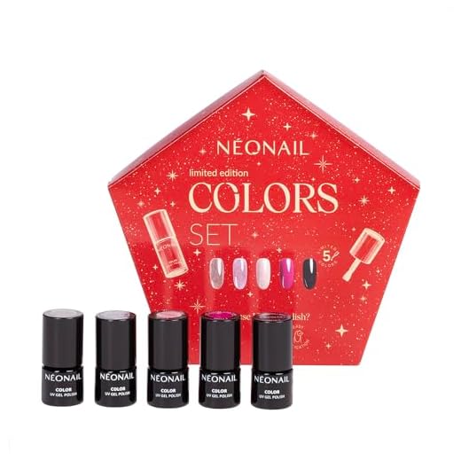 NEONAIL Kit navideño COLORS SET - Pintauñas Semipermanentes - Esmaltes Semipermanentes Para Uñas - Kit Uñas Semipermanentes - Pintauñas - Gel Uñas - Kit Uñas de Gel - Esmaltes Permanentes Para Uñas