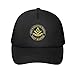 Past Master F & Am Masonic Freemason Hat Adult Adjustable Mesh Baseball Cap Sun Protection Trucker Hats Black