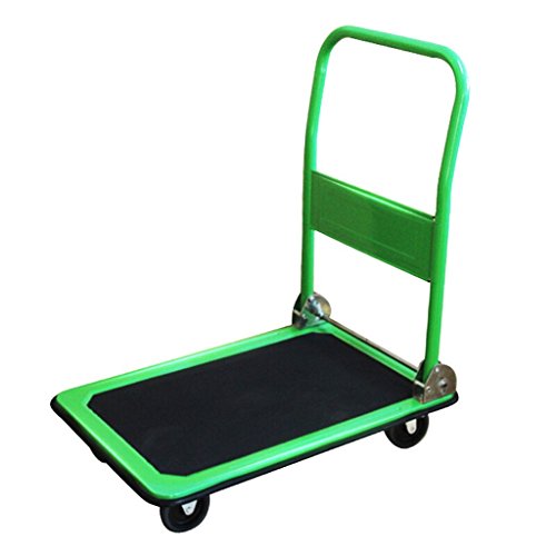 Carretilla plegable de acero con ruedas de PU para carga 150 kg miniatura 1
