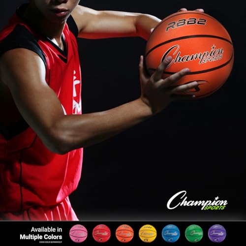 Image of Champion Sports Official Heavy Duty Rubber Cover Nylon Basketballs