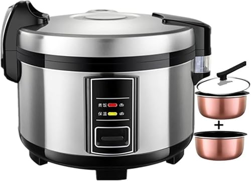 Commercial Double Liner Rice Cooker Electric Rice Cooker Automatic Insulation For Hotels,Restaurants,Canteens, Schools,for 10-50 People,White,25L