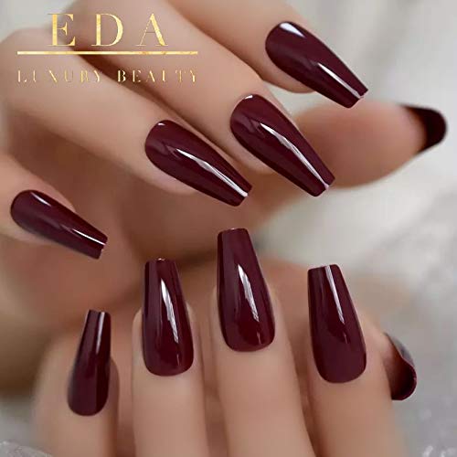 Amazon Com Eda Luxury Beauty Dark Red Burgundy Luxe Design Full Cover Press On Nails Acrylic Nail Kit Artificial Nail Tips False Nails Extra Long Ballerina Coffin Square Nail Art Fashion Fake Amazon Com Eda Luxury Beauty Dark Red Burgundy Luxe Design Full Cover Press On Nails Acrylic Nail Kit Artificial Nail Tips False Nails Extra Long Ballerina Coffin Square Nail Art Fashion Fake