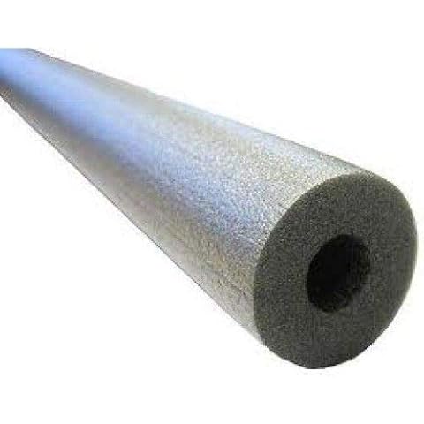 Pack of 3 x 2 Metre Lengths of 13mm Wall 22mm Pipe Total 6 Metres Polyethylene Pipe Insulation (Silver) Cover