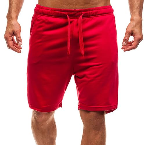 MUOYITEW Pantalones cortos de verano para hombre, pantalones cortos de lino transpirables y ligeros, cintura elástica, pantalones cortos de playa aireados, pantalones de lino con goma elástica y