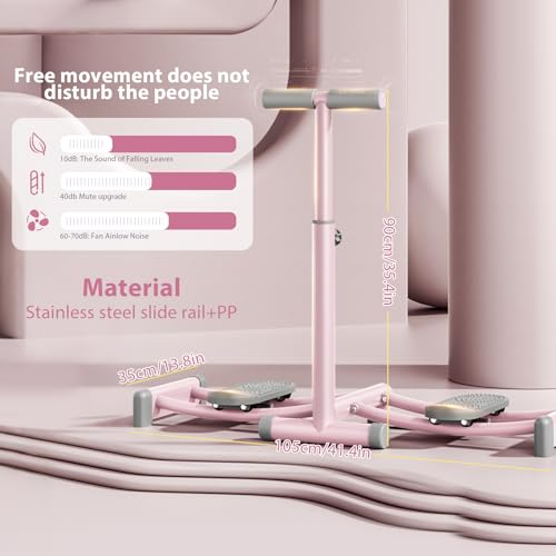 Image of Ski Machine Exercise Equipment, Foldable Ski Trainer, Adjustable Leg Ski Simulator Machine Durable Upgraded Leg Workout Equipment Hip Trainer, Pelvic Floor Trainer Woman Ski Exercise Machine for Home