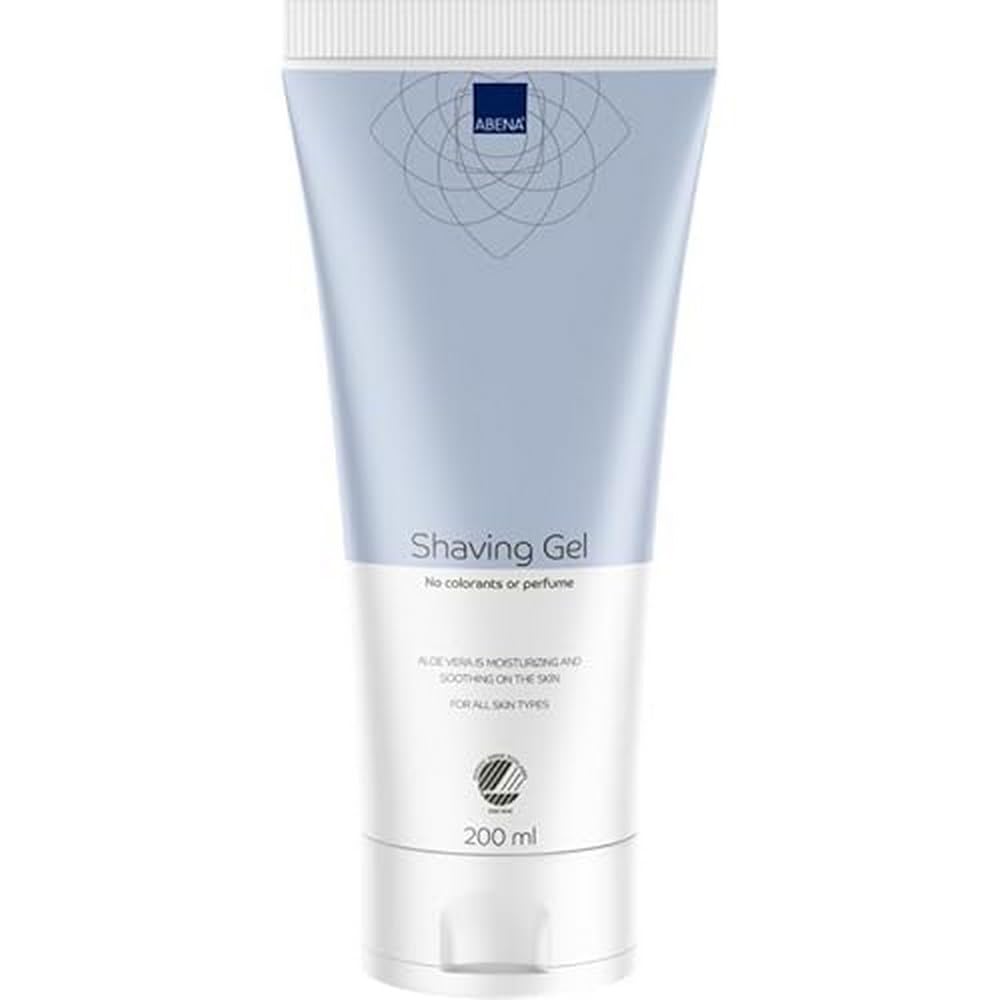 ABENA Shaving Gel 200ML | Fragrance and Colourant Free, Aloe Vera Moisturizing and Soothing