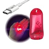 DOKEEP 犬散歩 ライト 犬猫用 ペンダントライト LED USB-C 充電式 夜間 散歩用 犬の安全のために 首輪 光る キラキラ ペット用品 11g 超ミニ LEDライト 防水 調節可能 簡潔 軽い 超小型犬～超大型犬に対応 (ピンク)