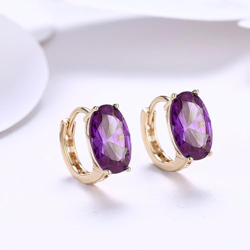 Boucles d'oreilles ovales légères en zircone cubique anti-gêne - 2