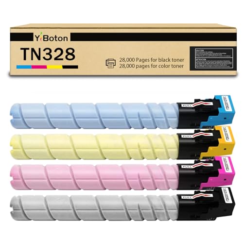 High Yield TN328 TN626 TN330 TN628 TN328K TN328C TN328M TN328Y Toner Cartridge Compatible for Konica Minolta Bizhub 300i 360i 250i 7130i 550i 650i 450i 750i C361i C251i C301i C451i C551i C651i Printer -  YiBoton, YBT-TN328-BCMY
