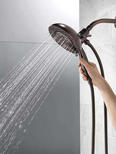 Image of Delta Faucet 5-Spray In2ition Dual Shower Head with Handheld Spray, H2Okinetic Oil Rubbed Bronze Shower Head with Hose, Showerheads, Handheld Shower Heads, Venetian Bronze 58480-RB25-PK