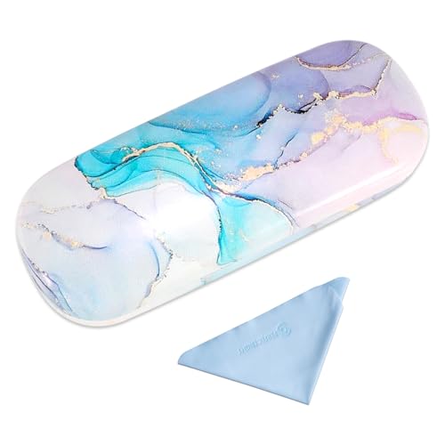 Image of PERFECTSIGHT Hard Shell Eyeglasses Case, PU Leather Protective Glasses Case, Cute Eyeglass Case for Women Men Girls