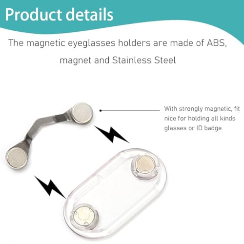 Image of 3Pcs Specs Holder with Magnetic Badges, Eyeglass Holder and Sunglasses Organizer for Office and Travel Use