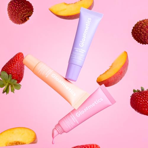 Glossmetics Glossy & Glazed Collection - Overnight Mask for Dry Lips, Fruit Butter Hydrating and Moisturizing Balm for Soft, Smooth Lips - Assorted Glaze, Pack of 3
