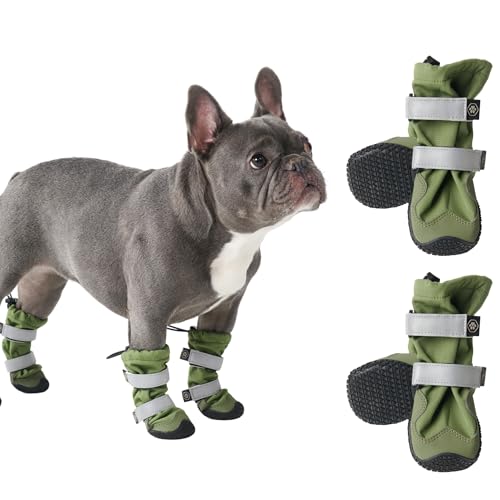 Sparkpawswaterresistantdogbootsformediumlargedogsantislipdogshoebootiespawprotectorforrainsnowhikingreflectivestraps4pcsgreena Urban Country Home Decor Spark paws water resistant dog boots for medium large dogs anti slip dog shoe booties paw protector for rain snow hiking reflective straps 4pcs green a urban country home decor