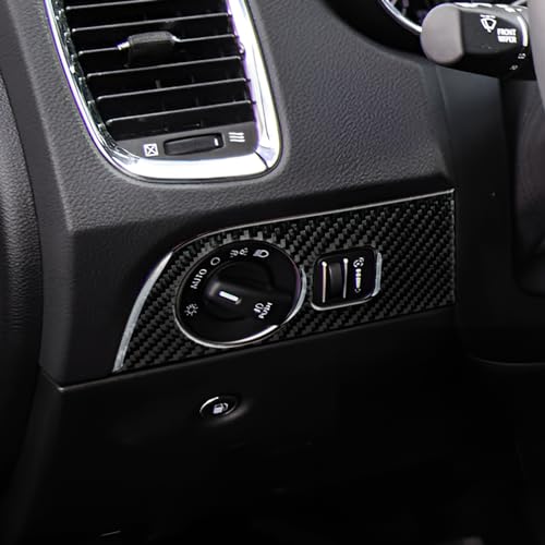 Image of Car Headlight Control Dashboard Cover Decals for 2011-2020 Dodge Durango Accessories Carbon Fiber Interior Stickers