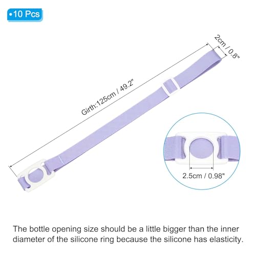Image of PATIKIL Water Bottle Lanyard, Adjustable Holder Shoulder Strap with Ring Buckle Carrier Clips for Walk Outdoor