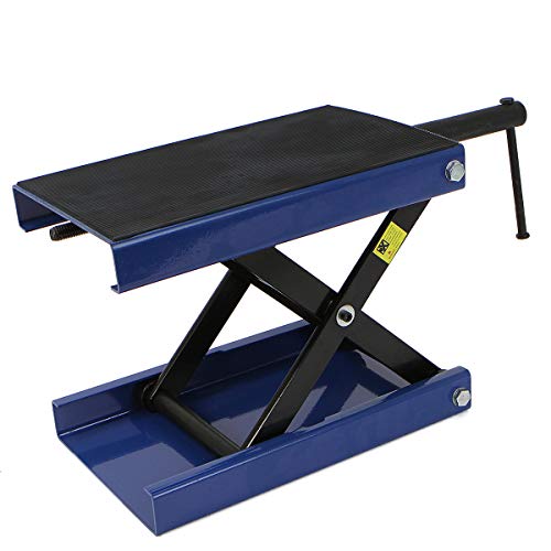 Stark USA 1,100LBS Wide Deck Motorcycle Scissor Jack Lift ATV Center Crank Hoist Dirt Bike Repair Stand Mobile Motorcycle Jack (1100LBS) - Image 3