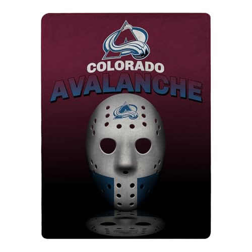 Northwest NHL Colorado Avalanche Grids Super Plush Micro Raschel Throw, 46-inches x 60-inches, Team Colors