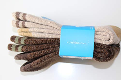 Columbia MENs 2-pack BOOT Crew Socks, SIZE 9-12 (assorted 3)2