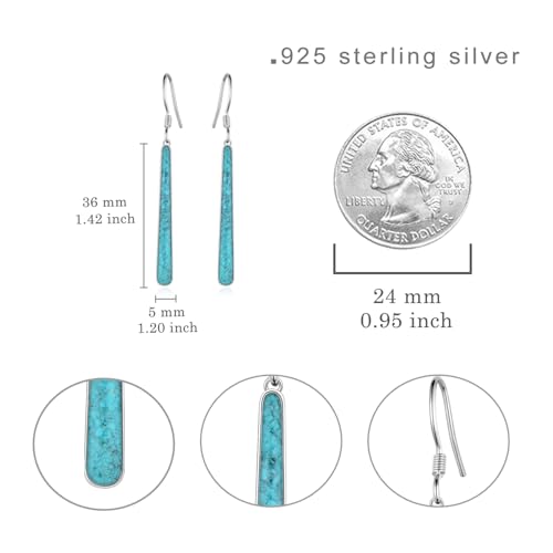 Turquoise Earrings 925 Sterling Silver Turquoise Jewelry Western Jewelry Gifts for Women4